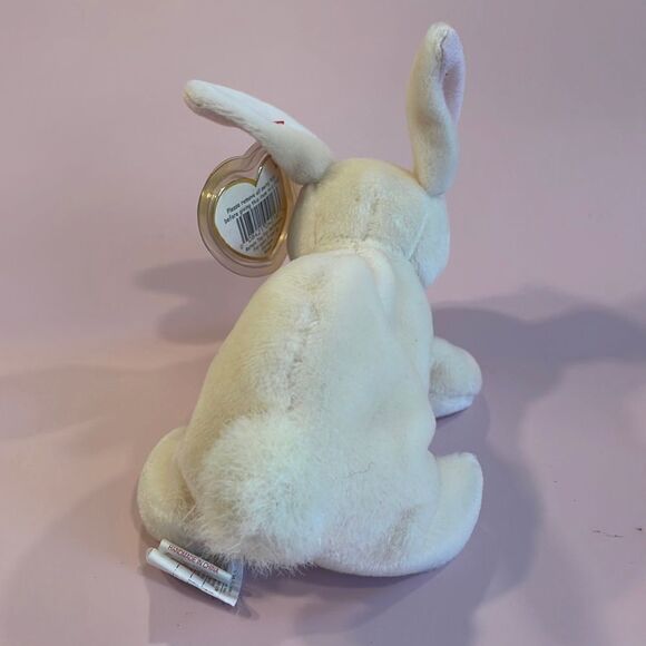 Nibbler the White 1999 Bunny Rabbit Ty Beanie Baby Excellent Used Cond.w tags 7” - Picture 5 of 11